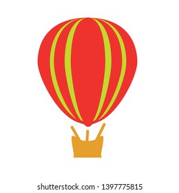 Hot Air Balloon vector icon. filled flat sign for mobile concept and web design. Air balloon simple glyph icon. Dropshipping symbol, logo illustration. Pixel perfect vector graphics