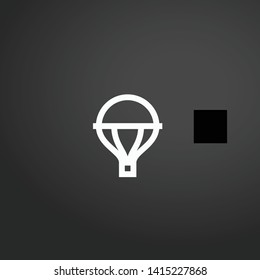 Hot Air Balloon vector icon. Hot Air Balloon concept stroke symbol design. Thin graphic elements vector illustration, outline pattern for your web site design, logo, UI. EPS 10.