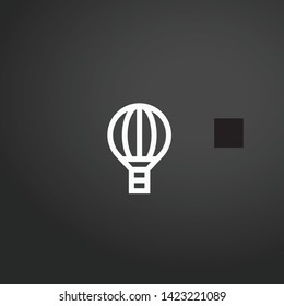 Hot Air Balloon vector icon. Hot Air Balloon concept stroke symbol design. Thin graphic elements vector illustration, outline pattern for your web site design, logo, UI. EPS 10.