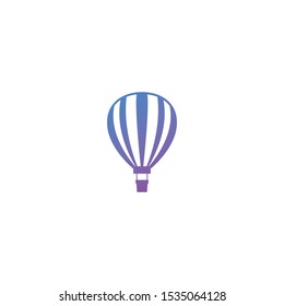 Hot air balloon vector icon