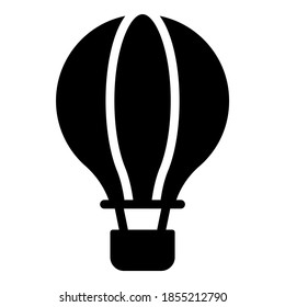 hot air balloon vector icon glyph style for Web and Mobile.
