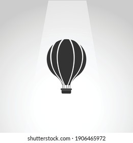 hot air balloon vector icon, hot air balloon simple isolated icon