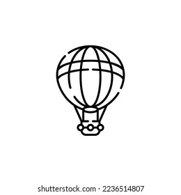 hot air balloon vector icon. transportation icon outline style. perfect use for logo, presentation, website, and more. simple modern icon design line style