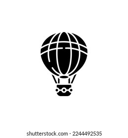 hot air balloon vector icon. transportation icon glyph style. perfect use for logo, presentation, website, and more. simple modern icon design solid style