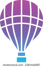 Icono vector de globo aerostático. Se puede usar para imprimir, móviles y aplicaciones web.