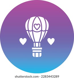 Icono vector de globo aerostático. Se puede usar para imprimir, móviles y aplicaciones web.