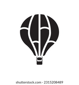 Hot air balloon vector icon. Flying air balloon flat sign design. Air Balloon symbol pictogram. UX UI icon
