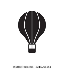 Hot air balloon vector icon. Flying air balloon flat sign design. Air Balloon symbol pictogram. UX UI icon