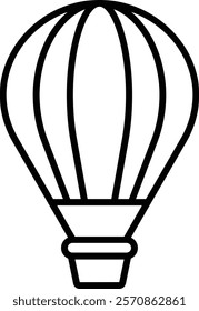 Hot Air Balloon vector icon. Can be used for printing, mobile and web applications.