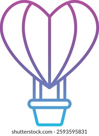 Hot Air Balloon vector icon. Can be used for printing, mobile and web applications.
