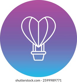 Hot Air Balloon vector icon. Can be used for printing, mobile and web applications.