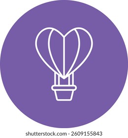 Hot Air Balloon vector icon. Can be used for printing, mobile and web applications.