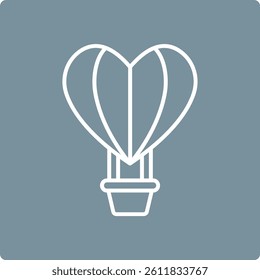 Hot Air Balloon vector icon. Can be used for printing, mobile and web applications.