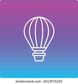 Hot Air Balloon vector icon. Can be used for printing, mobile and web applications.