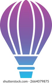 Heißluftballon, Vektorsymbol. Kann für Druck-, Mobil- und Web-Anwendungen verwendet werden.