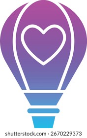 Icono de Vector de globo de aire caliente. Se puede utilizar para aplicaciones de impresión, móviles y de Web.