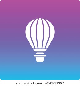 Icono de Vector de globo de aire caliente. Se puede utilizar para aplicaciones de impresión, móviles y de Web.
