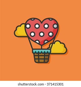 hot air balloon vector icon