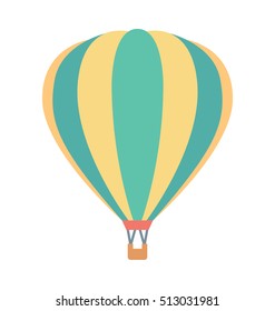 Hot Air Balloon Vector Icon 