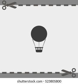 Hot Air Balloon Vector Icon.