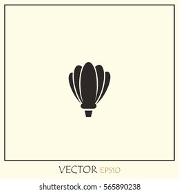 Hot Air Balloon Vector Icon.