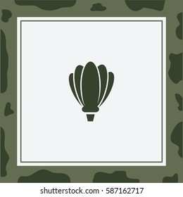 Hot Air Balloon Vector Icon.