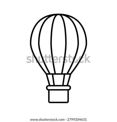 Hot Air Balloon Vector icon which can easily modify or edit
