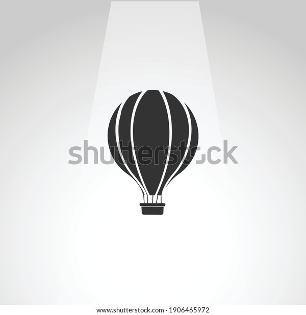 hot air balloon vector icon, hot air balloon simple\
isolated icon