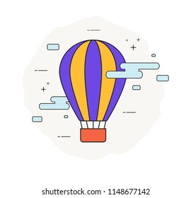 Hot air balloon vector illustration