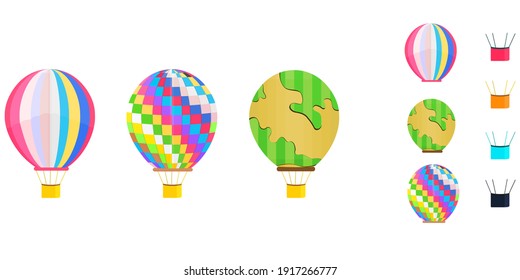 Hot Air Balloon Vector Illustration collection 