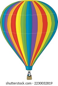 Hot Air Balloon Vector Illustration