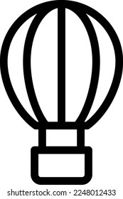 hot air balloon Vector illustration on a transparent background. Premium quality symbols. Thin icons for concept and graphic design.