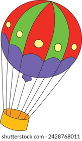 Hot air balloon vector illustration