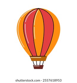 Hot Air Balloon Vector Illustration. Good for Seasonal Designs.