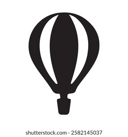 hot air balloon vector illustration on white background