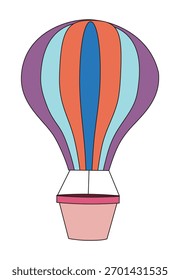 Ilustración vectorial de globo de aire caliente