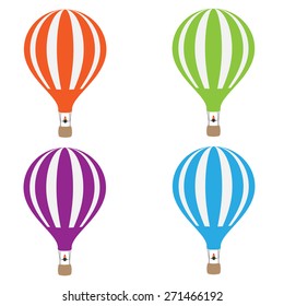 Hot air balloon, vector illustration