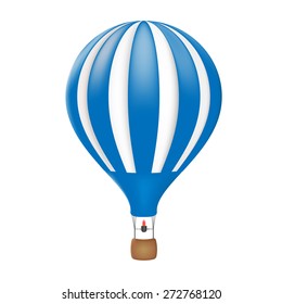 Hot air balloon, vector illustration