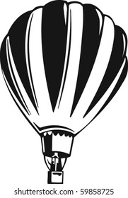 Hot Air Balloon Vector Illustration
