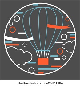 Hot air balloon Vector illustration