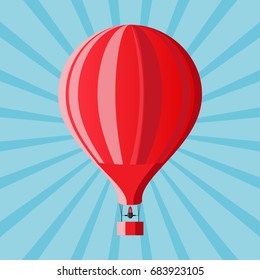 hot air balloon. vector illustration