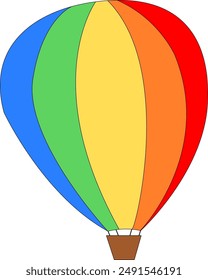 hot air balloon vector image or clipart