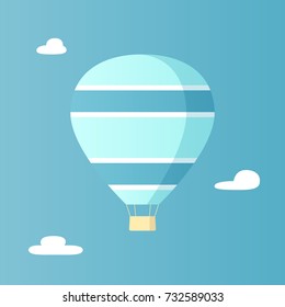 Hot air balloon vector isolated illustration