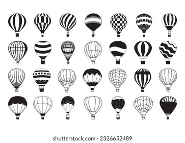 Vector de globo aerostático para impresión, Clipart de globo aerostático, Vector de globo aerostático Ilustración