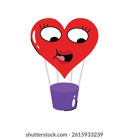 Hot air balloon vector Sticker. Eps 10 file