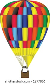 Hot Air Balloon Vector, very detailed
