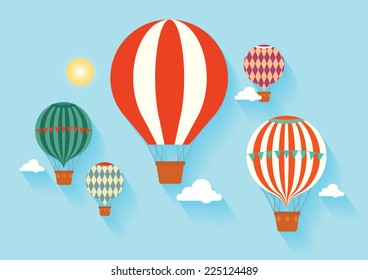 hot air balloon vector/illustration