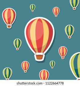 Hot air balloons background