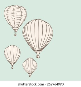 hot air balloons background