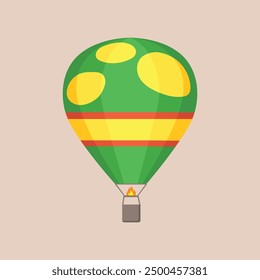 Hot air balloons flat illustration with nice background